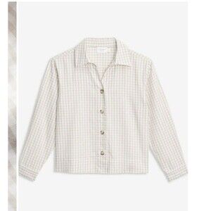 NWT Cozy Earth Women's Long Sleeve Button Down Sunkissed Gingham S
